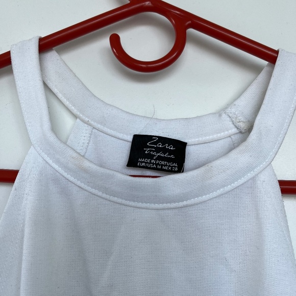 Zara White Cropped Shirt M - Picture 2 of 2